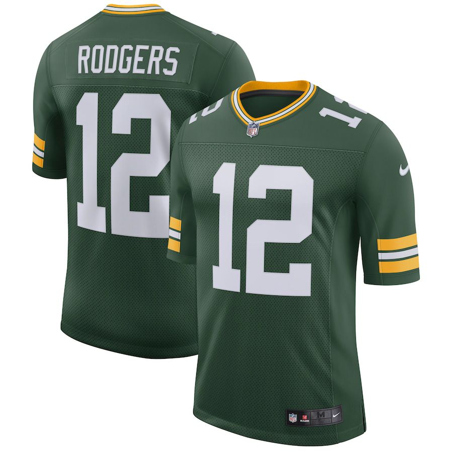 Men Green Bay Packers #12 Aaron Rodgers Nike Green Classic Limited Player NFL Jersey->green bay packers->NFL Jersey